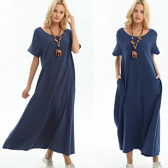 Yidarton Dresses New Women Summer Linen Blend Dress Maxi M Poshmark